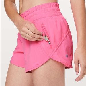 Lululemon hot pink tracker shorts 4”
